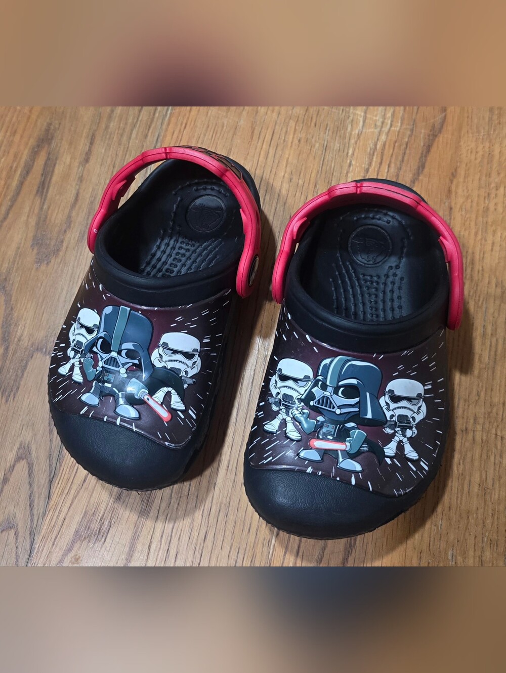 CROCS Black & Red Star Wars Themed- Toddler/Child Size 6/7
